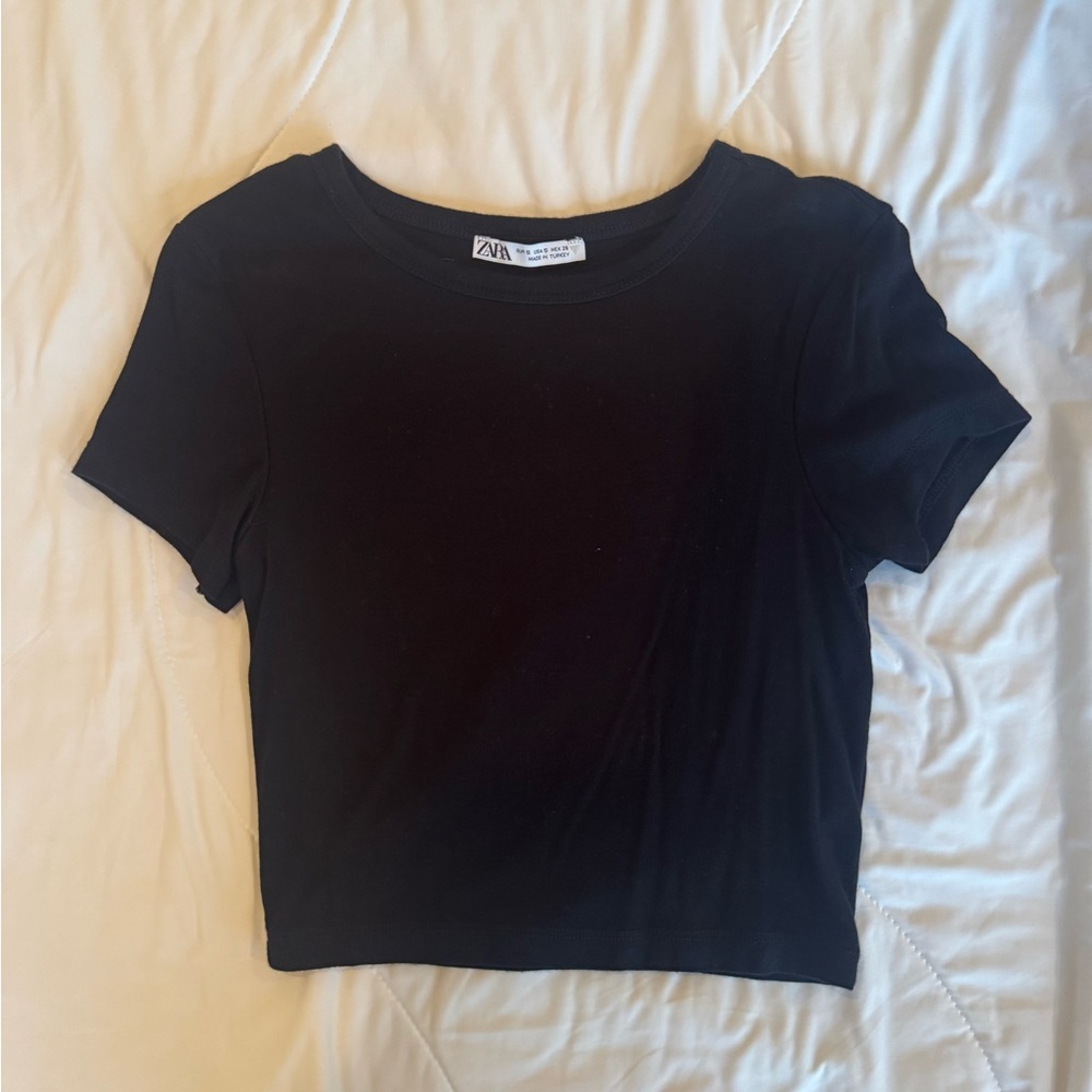 Zara Black Crop Top for Women